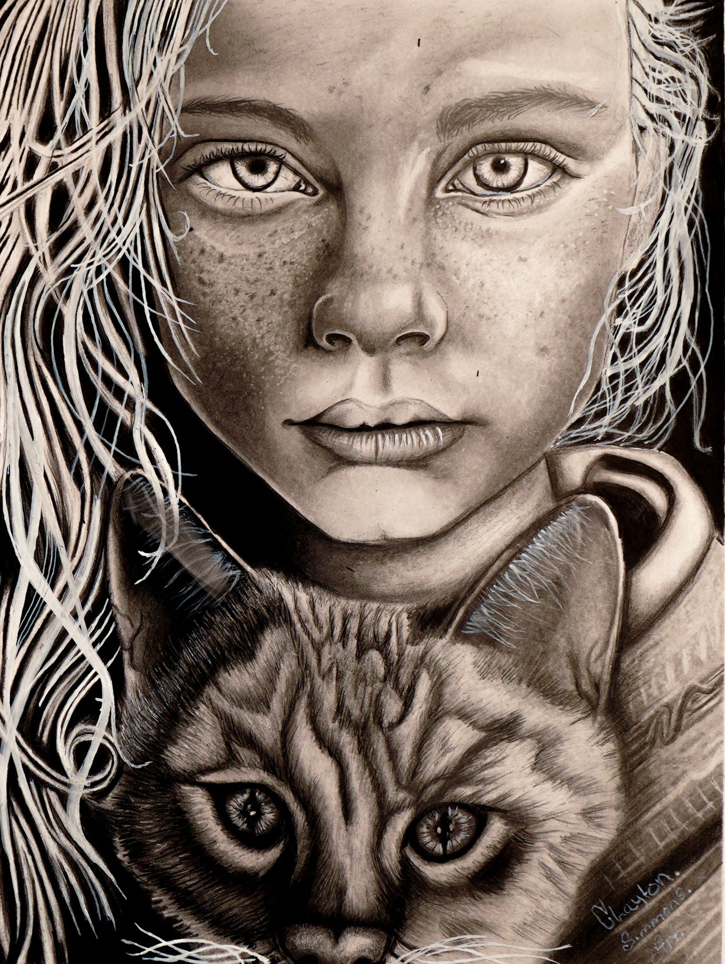Girl and Cat